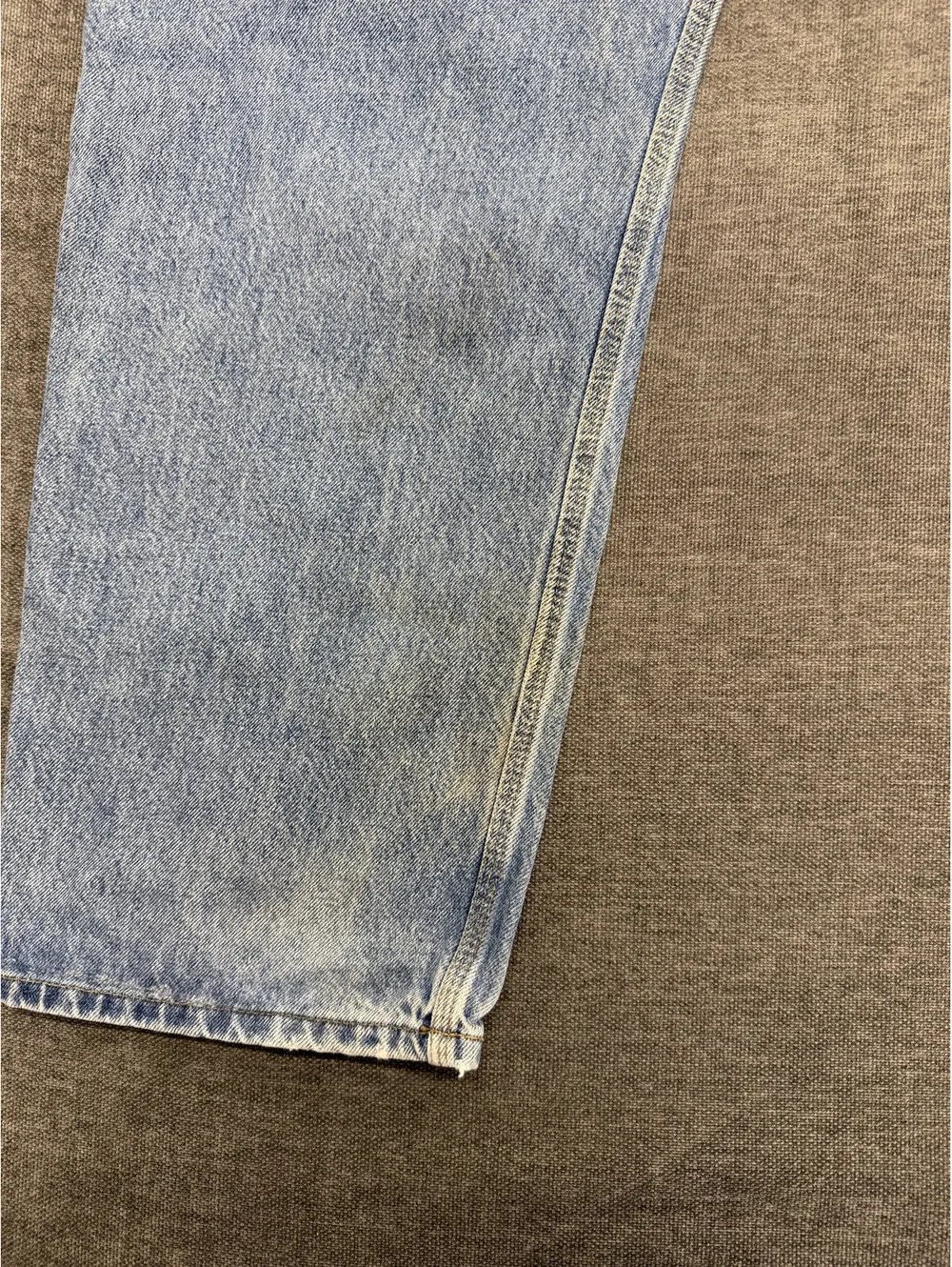 Carhartt Light Blue Straight Leg Jeans with Paint Stains